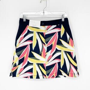 Lady Hagen Desert Getaway Retro Leaf Dark Navy Skort Size 2